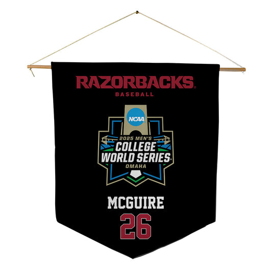 Arkansas - NCAA Baseball : Tate McGuire - NCAA® World Series Pennant - 18" x 21"-0