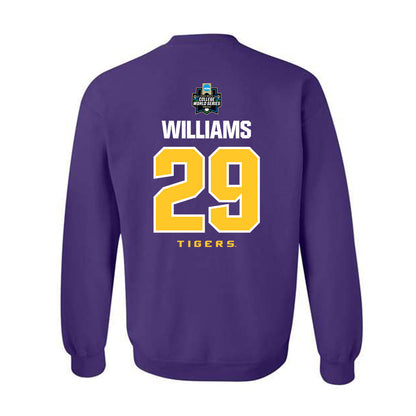 LSU - NCAA Baseball : Cooper Williams - NCAA® World Series Classic Shersey Crewneck Sweatshirt-1