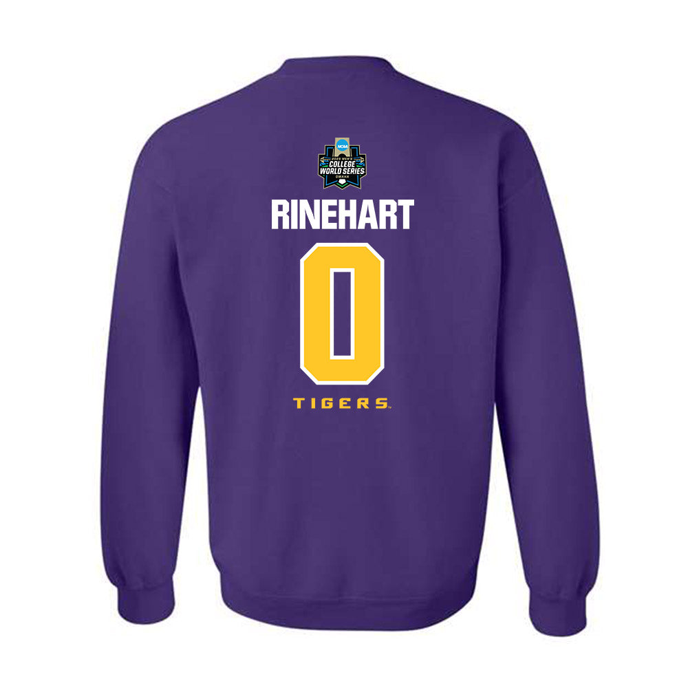 LSU - NCAA Baseball : Jace Rinehart - NCAA® World Series Classic Shersey Crewneck Sweatshirt-1