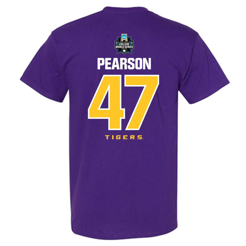 LSU - NCAA Baseball : John Pearson - NCAA® World Series Classic Shersey T-Shirt-1