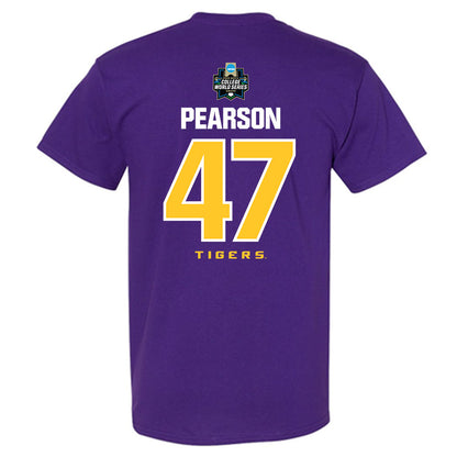 LSU - NCAA Baseball : John Pearson - NCAA® World Series Classic Shersey T-Shirt-1