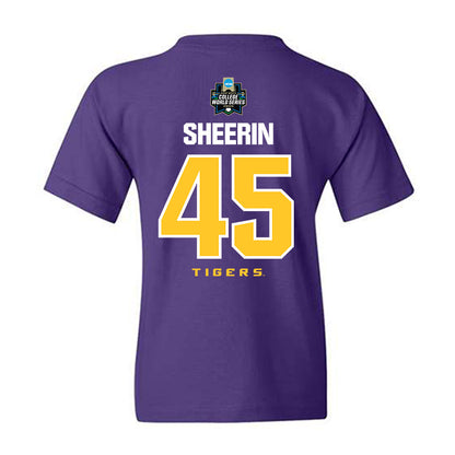 LSU - NCAA Baseball : Deven Sheerin - NCAA® World Series Classic Shersey Youth T-Shirt-1