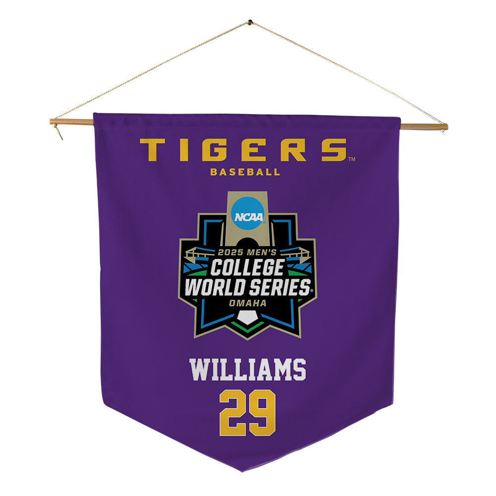 LSU - NCAA Baseball : Cooper Williams - NCAA® World Series Pennant - 18" x 21"-0