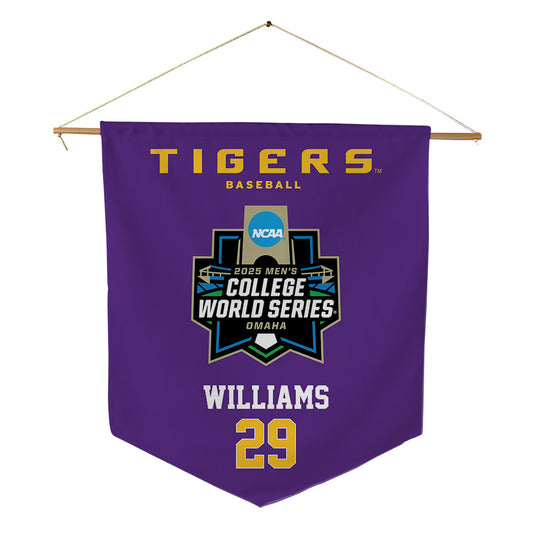LSU - NCAA Baseball : Cooper Williams - NCAA® World Series Pennant - 18" x 21"-0