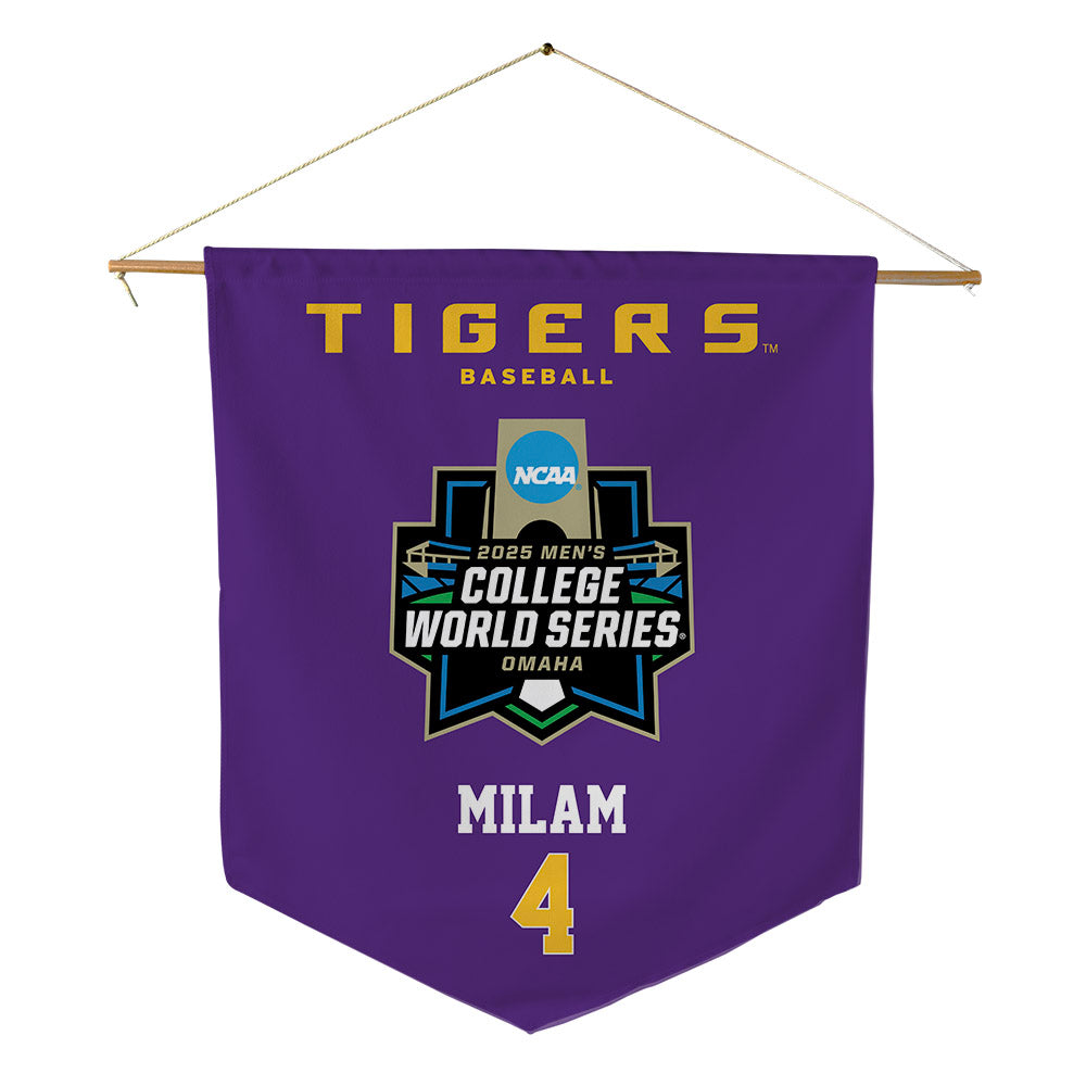 LSU - NCAA Baseball : Steven Milam - NCAA® World Series Pennant - 18" x 21"-0