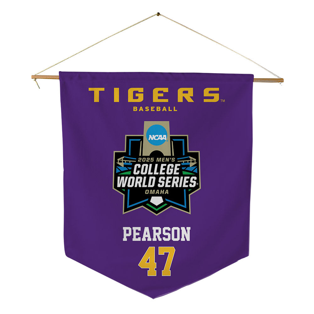 LSU - NCAA Baseball : John Pearson - NCAA® World Series Pennant - 18" x 21"-0