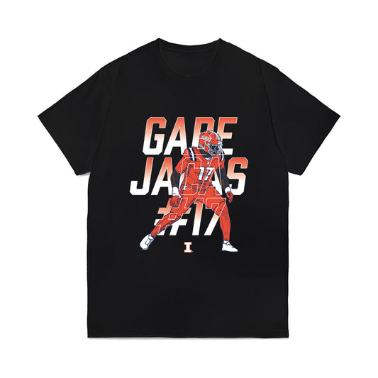 Illinois - NCAA Football : Gabe Jacas - Caricature Comfort Colors T-Shirt-0