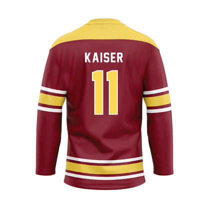 NSU - NCAA Football : Cade Kaiser - Maroon Hockey Jersey-1