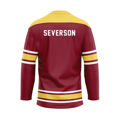 NSU - NCAA Men's Track & Field : Patrick Severson - Maroon Hockey Jersey-1