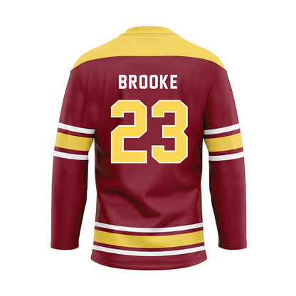 NSU - NCAA Men's Basketball : Devon Brooke - Maroon Hockey Jersey-1