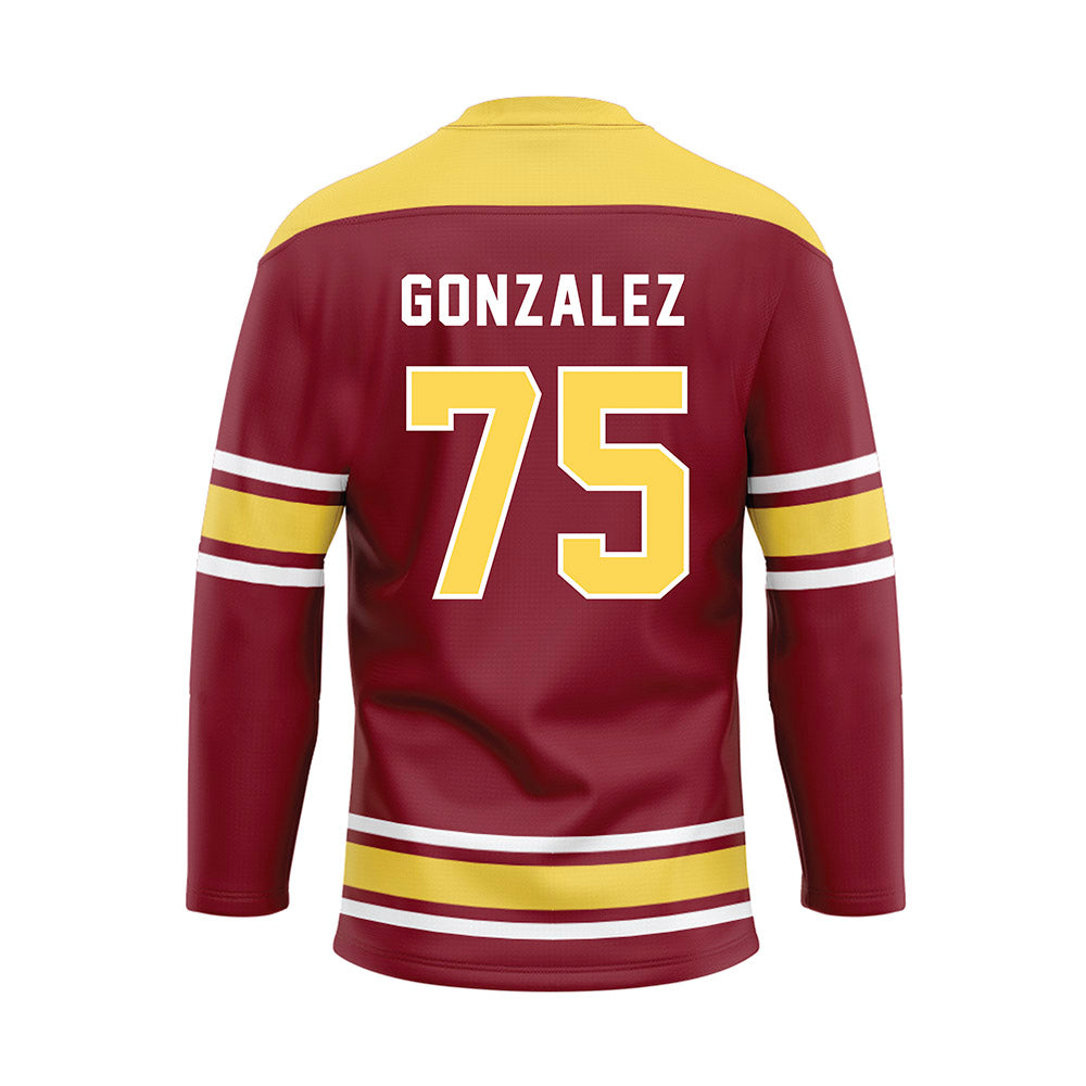 NSU - NCAA Football : Felipe Gonzalez - Maroon Hockey Jersey-1