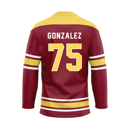 NSU - NCAA Football : Felipe Gonzalez - Maroon Hockey Jersey-1