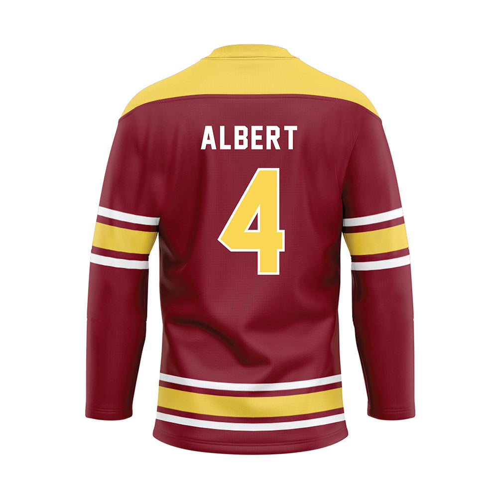NSU - NCAA Women's Soccer : Kylie Albert - Maroon Hockey Jersey-1