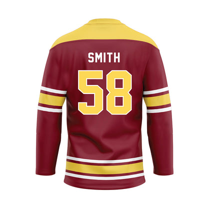 NSU - NCAA Football : Zach Smith - Maroon Hockey Jersey-1