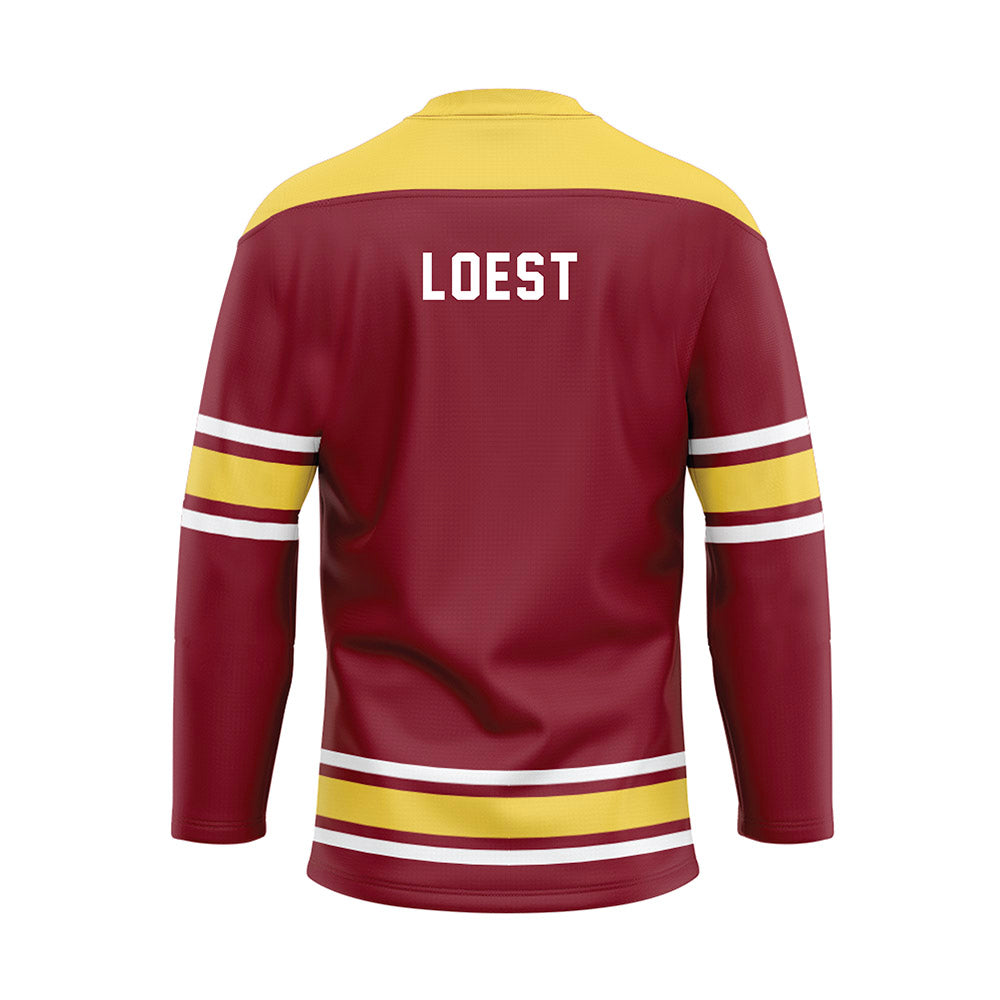 NSU - NCAA Women's Swimming & Diving : Marie Loest - Maroon Hockey Jersey-1