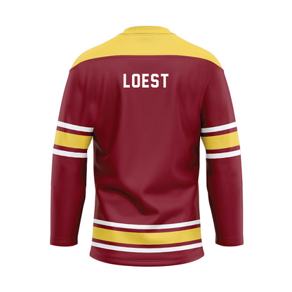 NSU - NCAA Women's Swimming & Diving : Marie Loest - Maroon Hockey Jersey-1