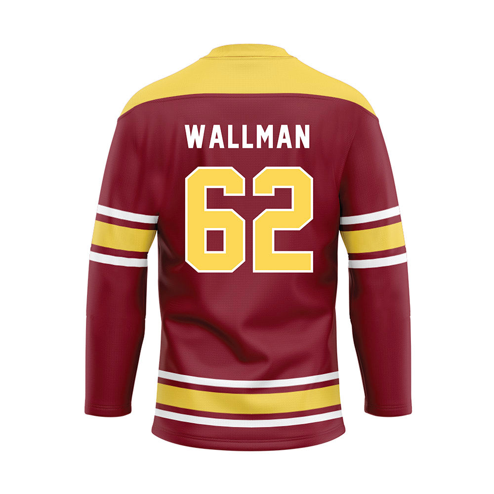 NSU - NCAA Football : Conner Wallman - Maroon Hockey Jersey-1