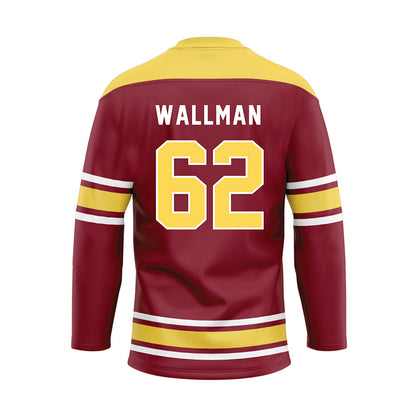 NSU - NCAA Football : Conner Wallman - Maroon Hockey Jersey-1