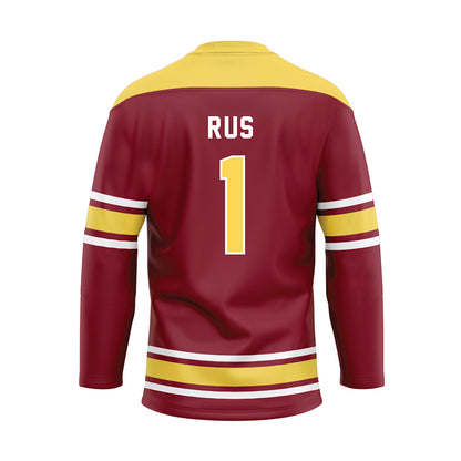 NSU - NCAA Women's Basketball : Reagan Rus - Maroon Hockey Jersey-1