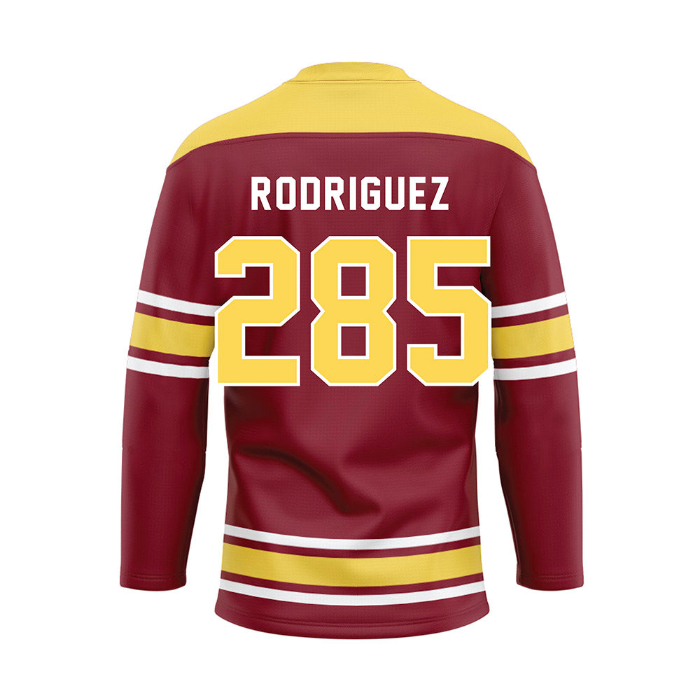 NSU - NCAA Wrestling : Joaquin Rodriguez - Maroon Hockey Jersey-1