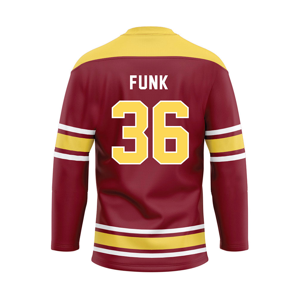 NSU - NCAA Women's Soccer : Savannah Funk - Maroon Hockey Jersey-1