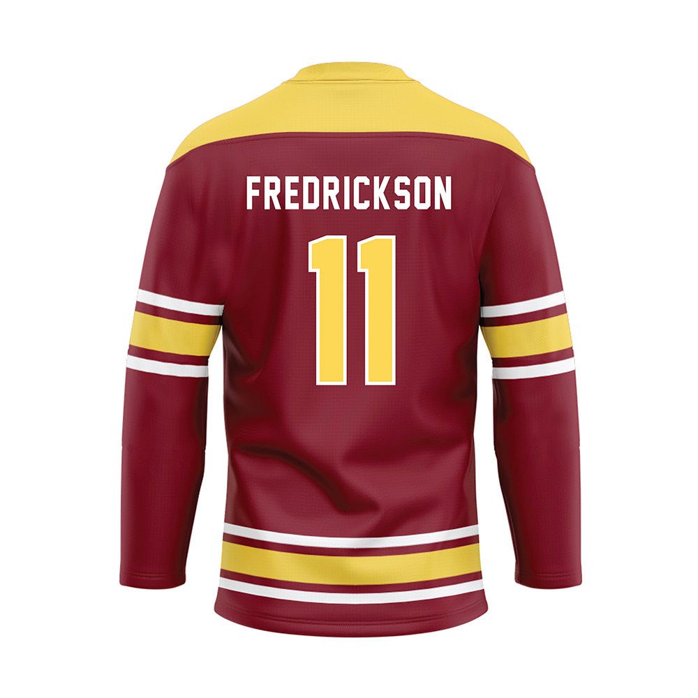 NSU - NCAA Women's Volleyball : Logan Fredrickson - Maroon Hockey Jersey-1