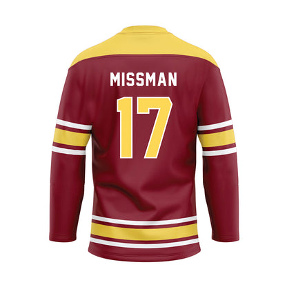 NSU - NCAA Women's Soccer : Abby Missman - Maroon Hockey Jersey-1
