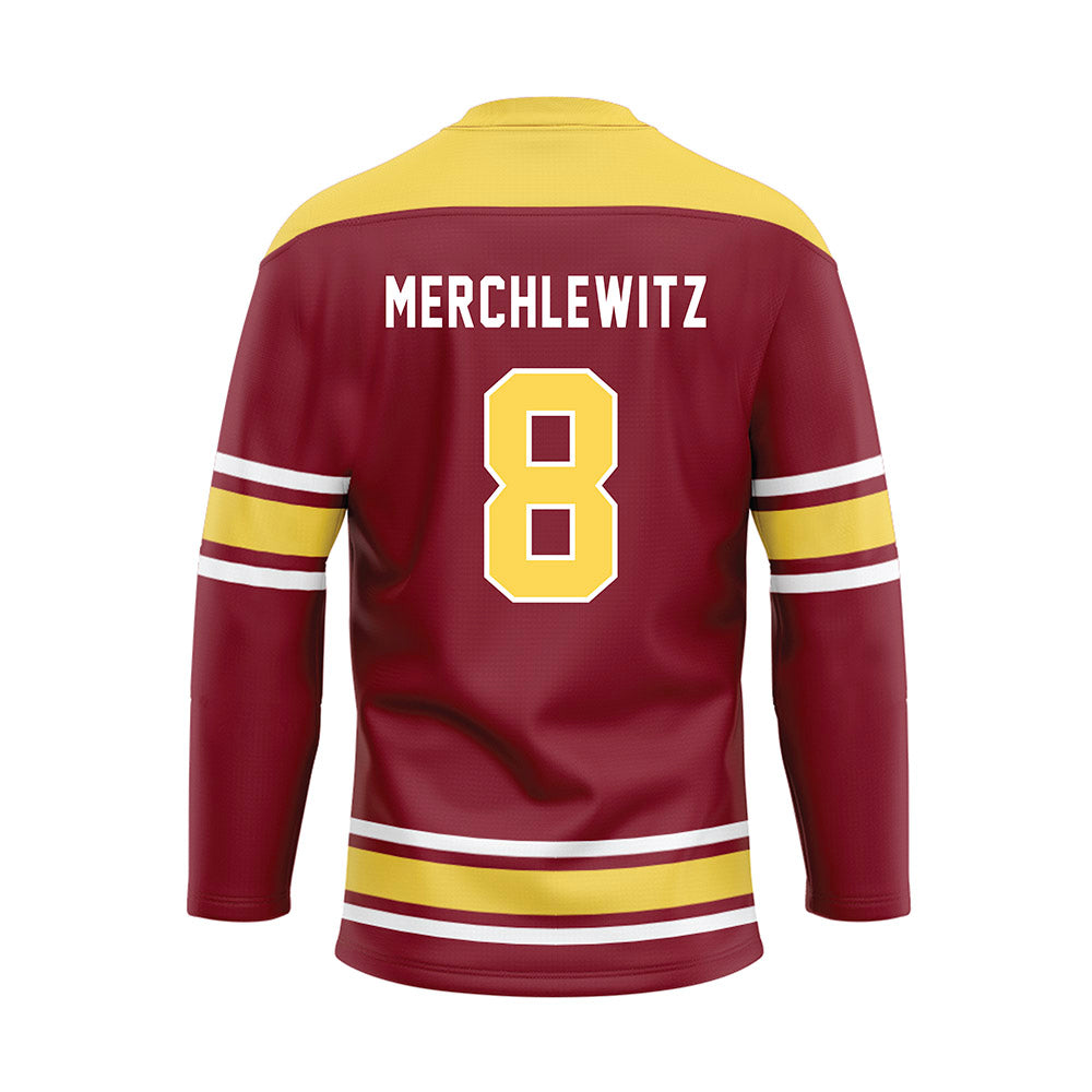 NSU - NCAA Softball : Morgan Merchlewitz - Maroon Hockey Jersey-1