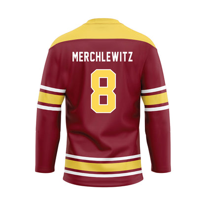 NSU - NCAA Softball : Morgan Merchlewitz - Maroon Hockey Jersey-1