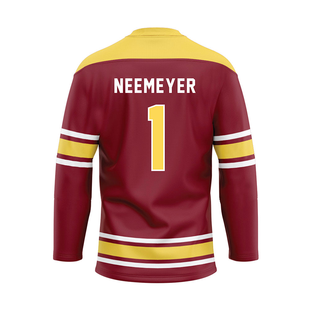 NSU - NCAA Women's Soccer : Ilee Neemeyer - Maroon Hockey Jersey-1