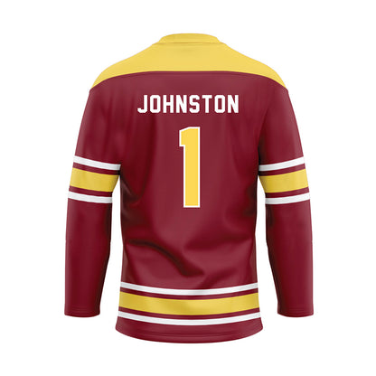 NSU - NCAA Football : Kiyon Johnston - Maroon Hockey Jersey-1