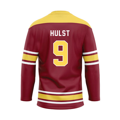 NSU - NCAA Football : Landon Hulst - Maroon Hockey Jersey-1