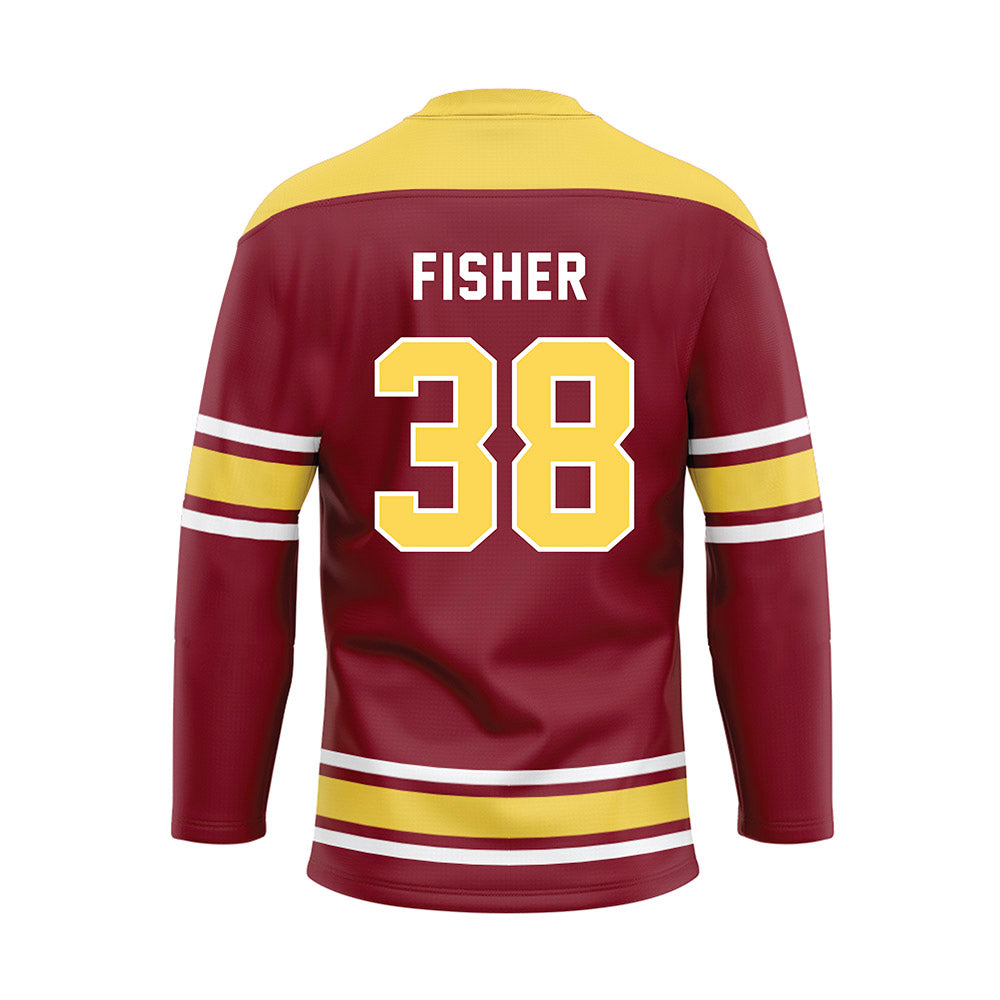 NSU - NCAA Football : Grayson Fisher - Maroon Hockey Jersey-1