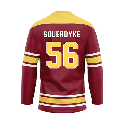 NSU - NCAA Football : Sam Souerdyke - Maroon Hockey Jersey-1