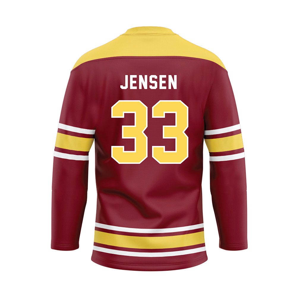 NSU - NCAA Women's Basketball : Brooke Jensen - Maroon Hockey Jersey-1