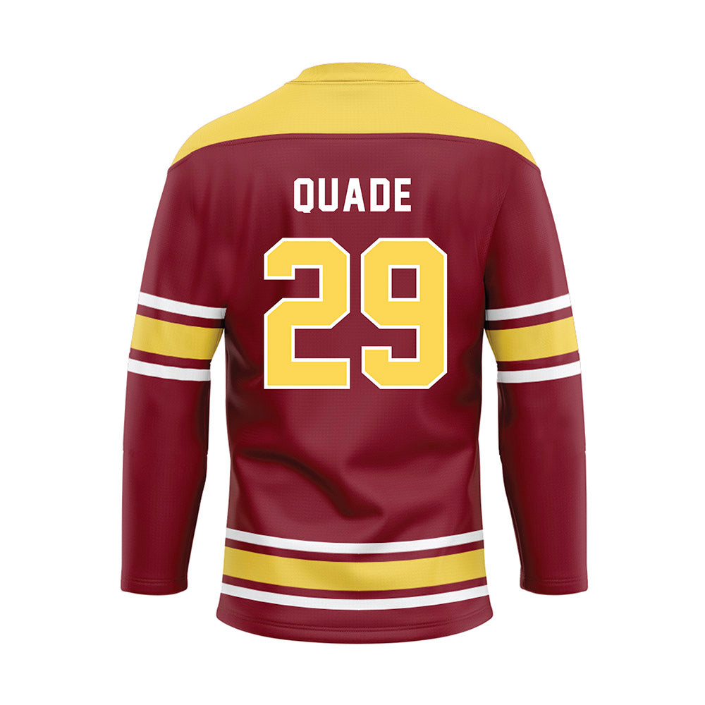 NSU - NCAA Baseball : Gavin Quade - Maroon Hockey Jersey-1