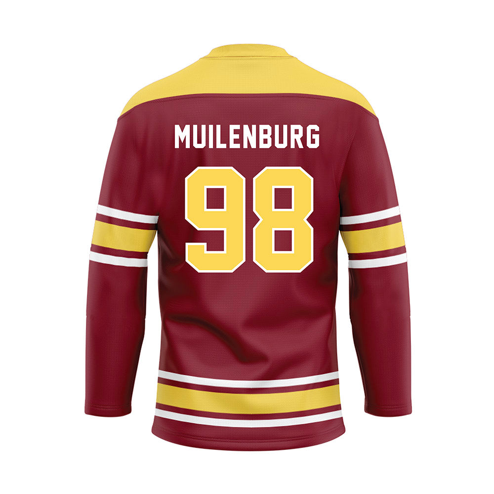 NSU - NCAA Football : Miles Muilenburg - Maroon Hockey Jersey-1