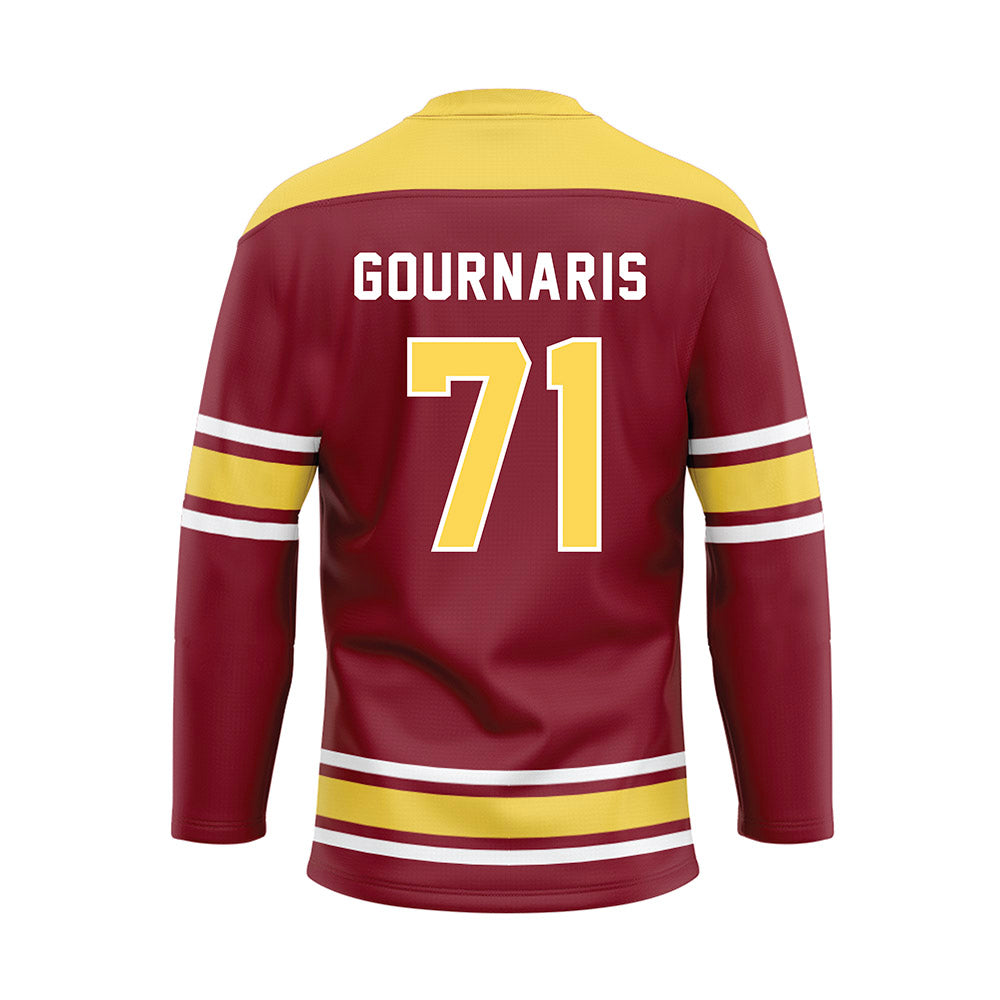 NSU - NCAA Football : Jayden Gournaris - Maroon Hockey Jersey-1