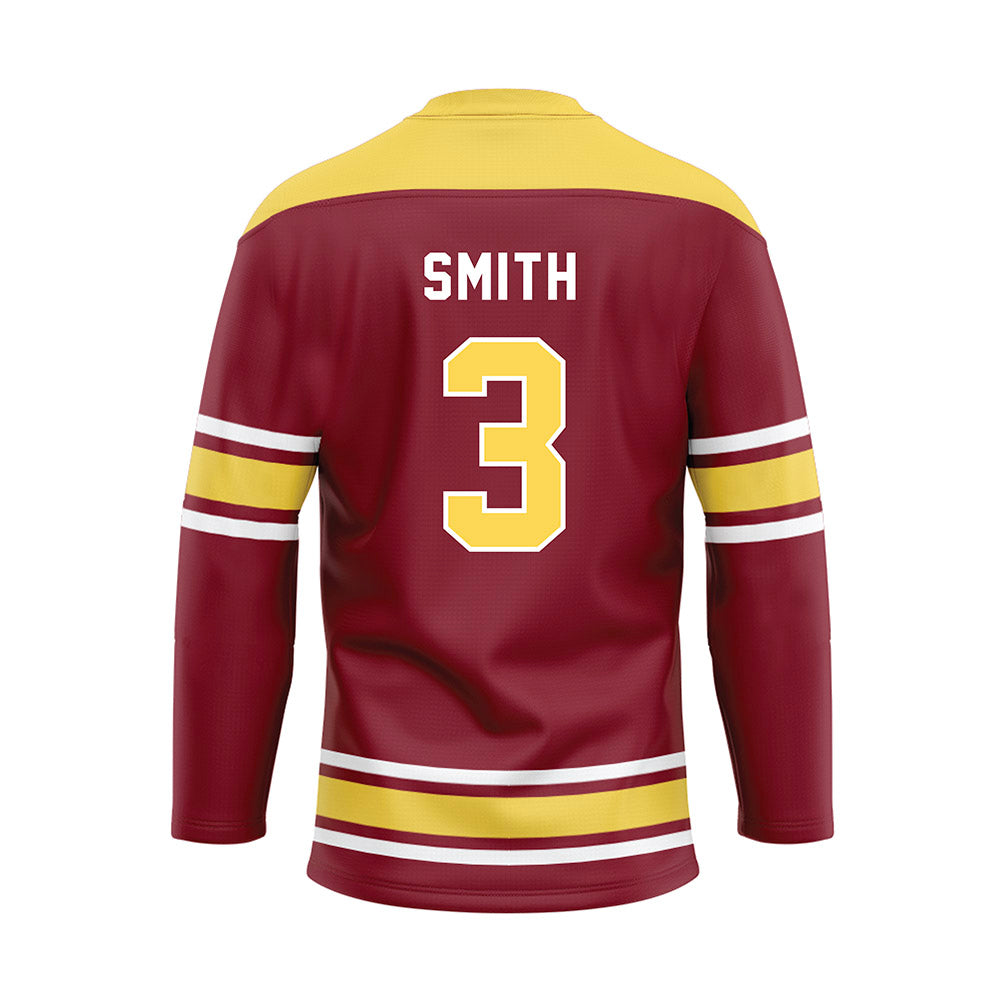 NSU - NCAA Football : DJ Smith - Maroon Hockey Jersey-1