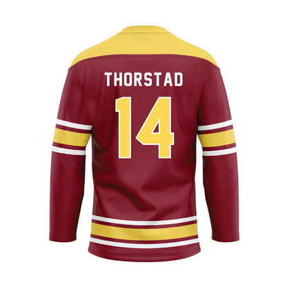 NSU - NCAA Women's Soccer : Addyson Thorstad - Maroon Hockey Jersey-1