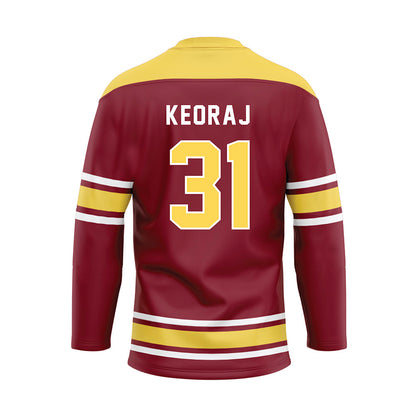 NSU - NCAA Football : Brecken Keoraj - Maroon Hockey Jersey-1