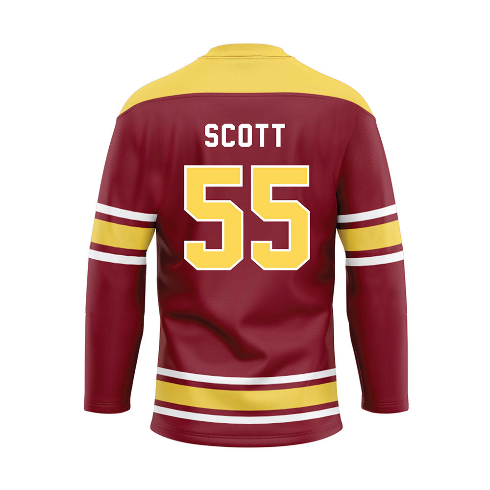 NSU - NCAA Football : max scott - Maroon Hockey Jersey-1