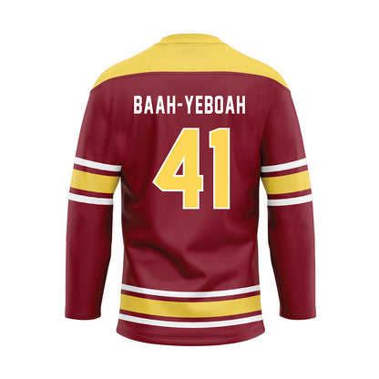 NSU - NCAA Men's Basketball : Marley Baah-Yeboah - Maroon Hockey Jersey-1