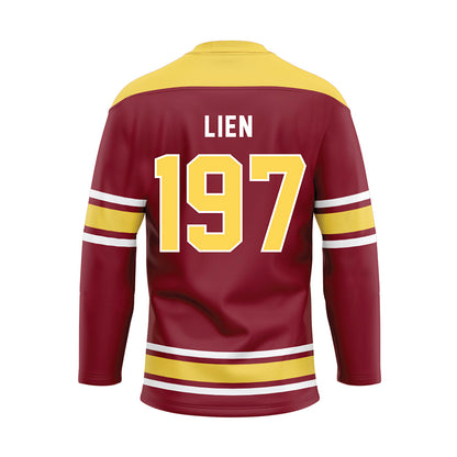 NSU - NCAA Wrestling : Tyson Lien - Maroon Hockey Jersey-1