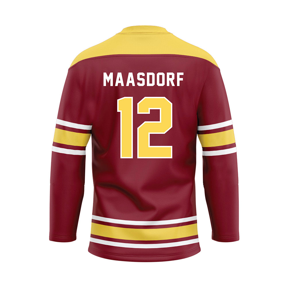 NSU - NCAA Women's Volleyball : Avery Maasdorf - Maroon Hockey Jersey-1