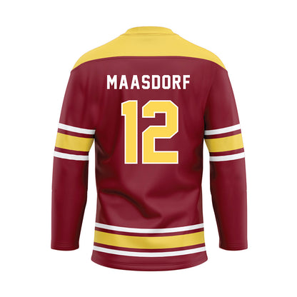 NSU - NCAA Women's Volleyball : Avery Maasdorf - Maroon Hockey Jersey-1