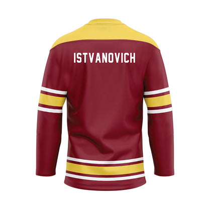 NSU - NCAA Men's Track & Field : Dan Istvanovich - Maroon Hockey Jersey-1