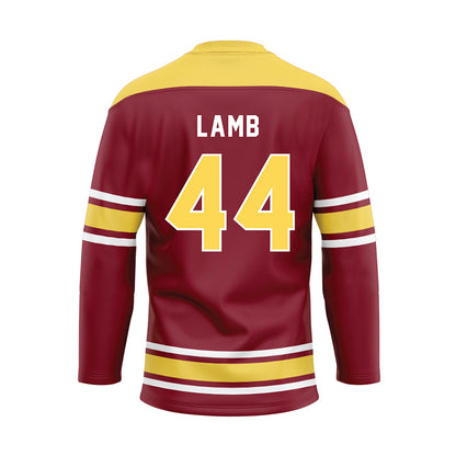 NSU - NCAA Baseball : Casey Lamb - Maroon Hockey Jersey-1