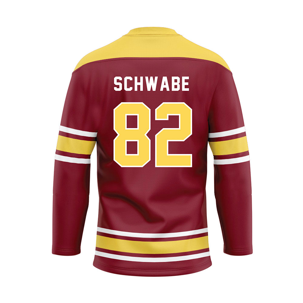 NSU - NCAA Football : Louie Schwabe - Maroon Hockey Jersey-1