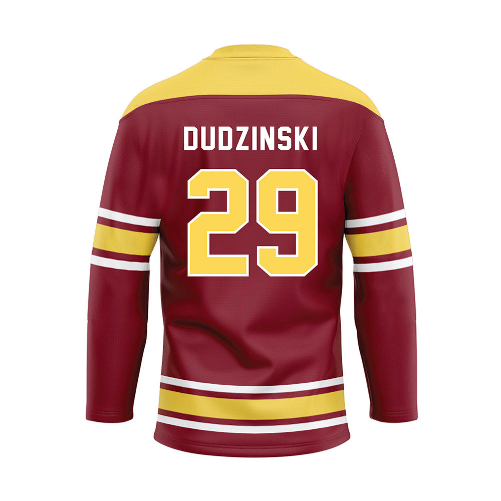 NSU - NCAA Women's Soccer : Taylor Dudzinski - Maroon Hockey Jersey-1